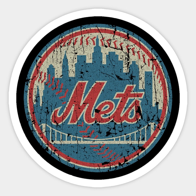 VINTAGE RETRO STYLE - NY METS BASEBALL 70S Sticker by lekhartimah